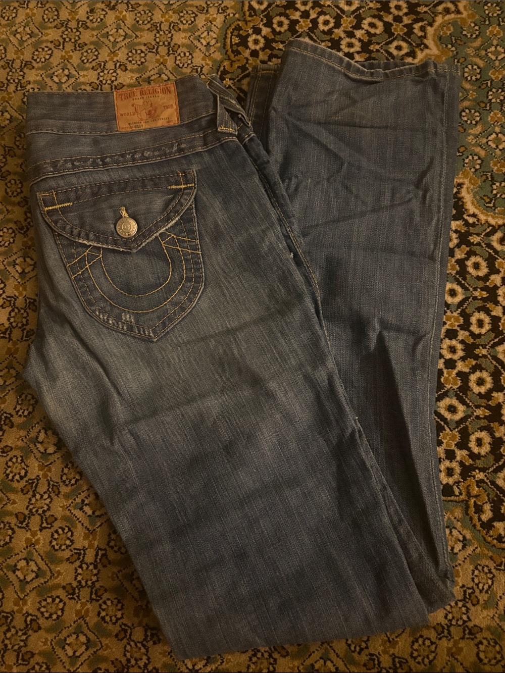 True Religion Women's Blue Distressed Jeans - Picture 5 of 9